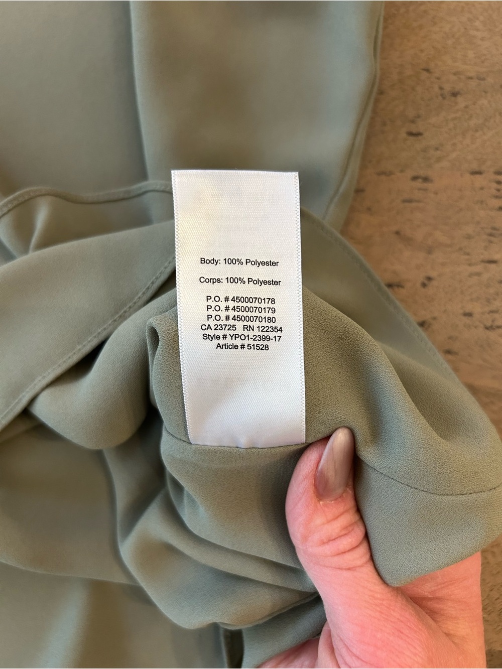 Babaton Sage Green Silk-Feel V-Neck Tank - Picture 4 of 6